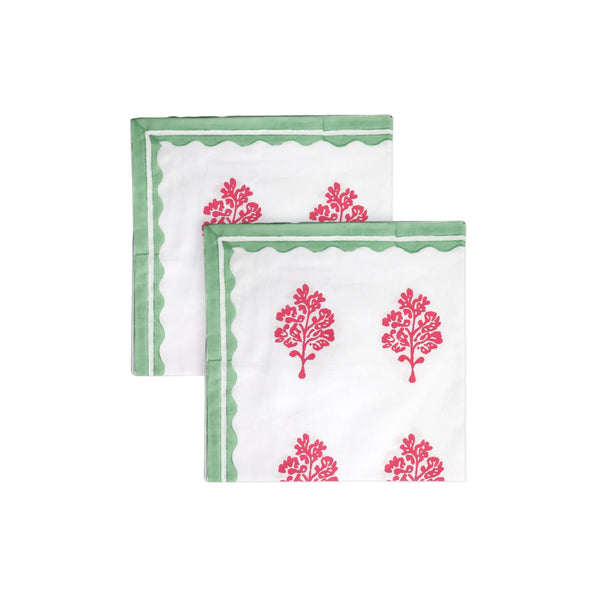 Sara - Pure Cotton Table Napkin Set of 2 - Pink