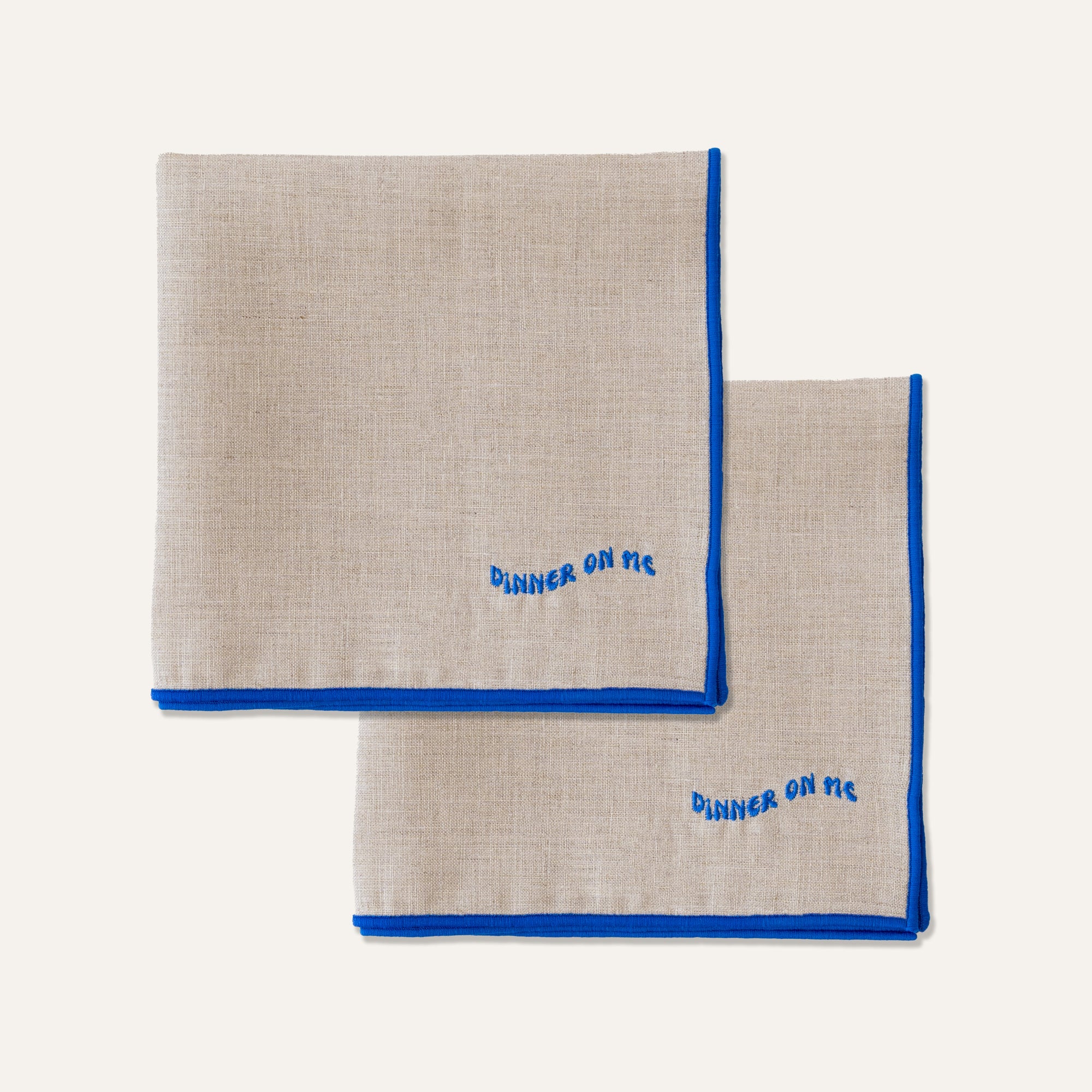Dinner On Me Linen Napkins - Set of 2