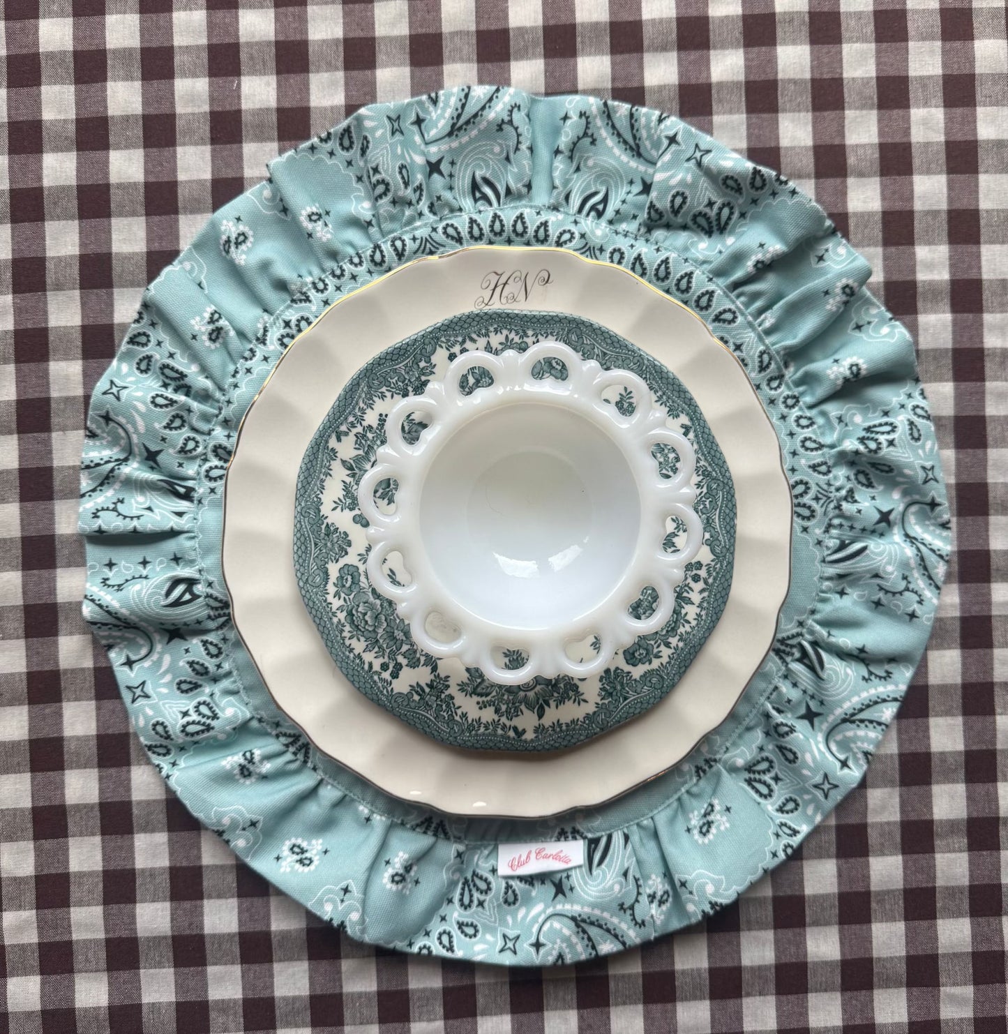 Darcy placemat Blue Paisley - Set of 2