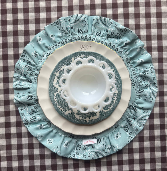 Darcy placemat Blue Paisley - Set of 2