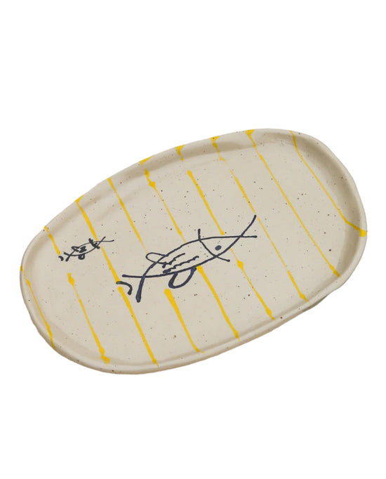 Oval Summer Splash plate