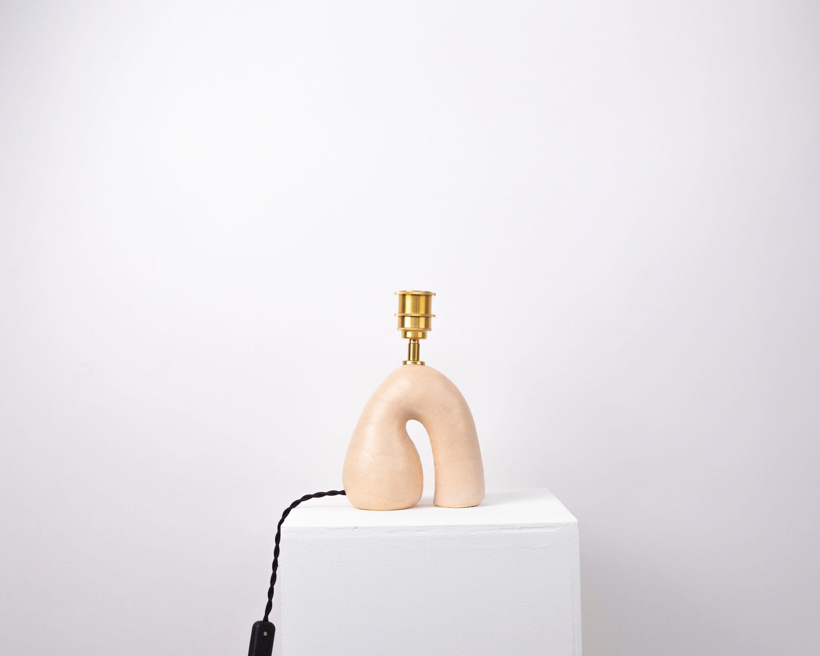 'Opposée' Table Lamp - Satin Cream