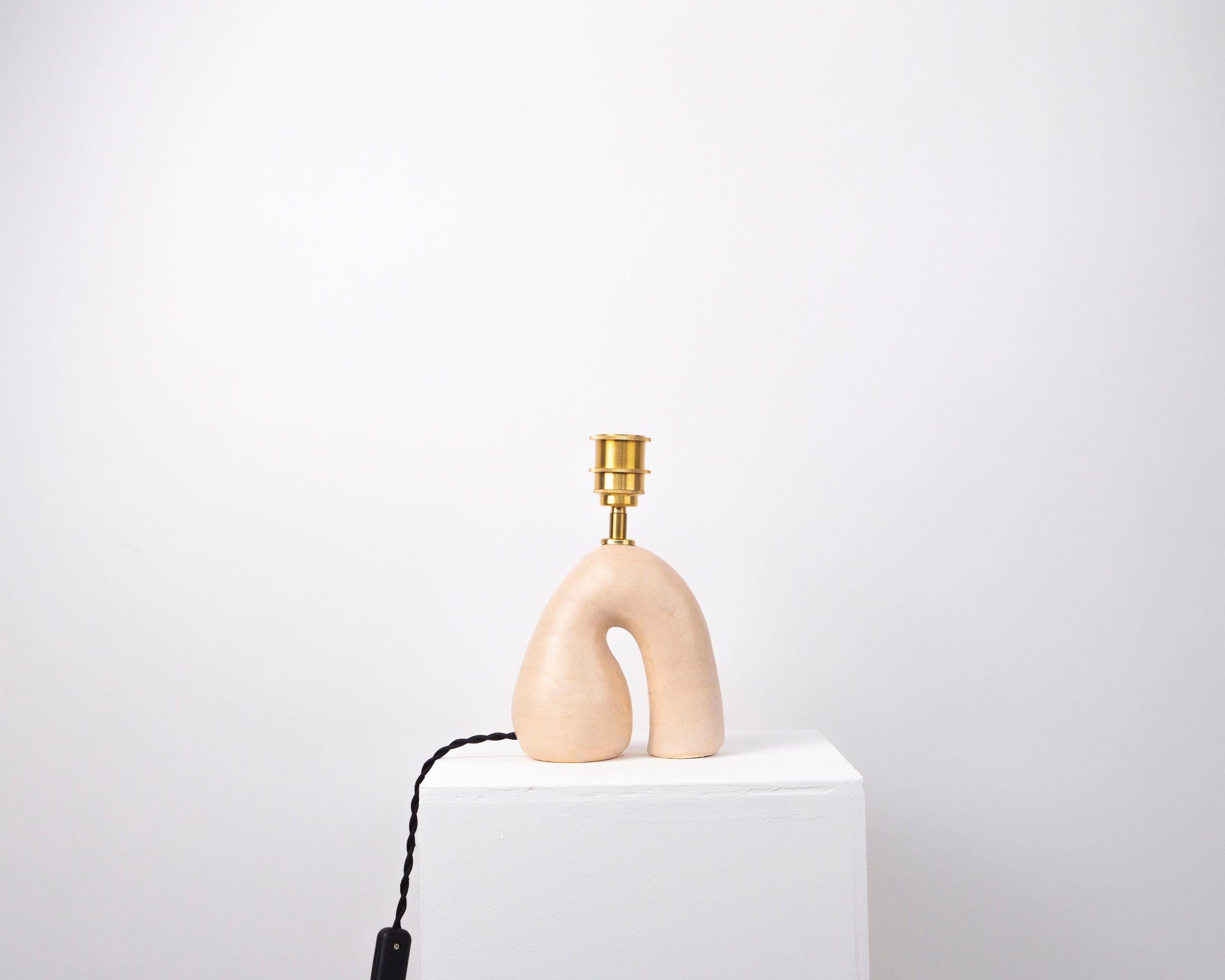 'Opposée' Table Lamp - Satin Cream