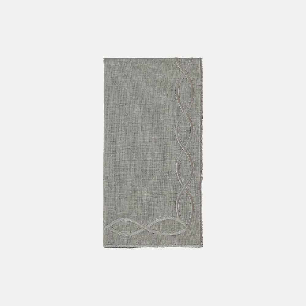 Viseu Napkin, Gray with Gray