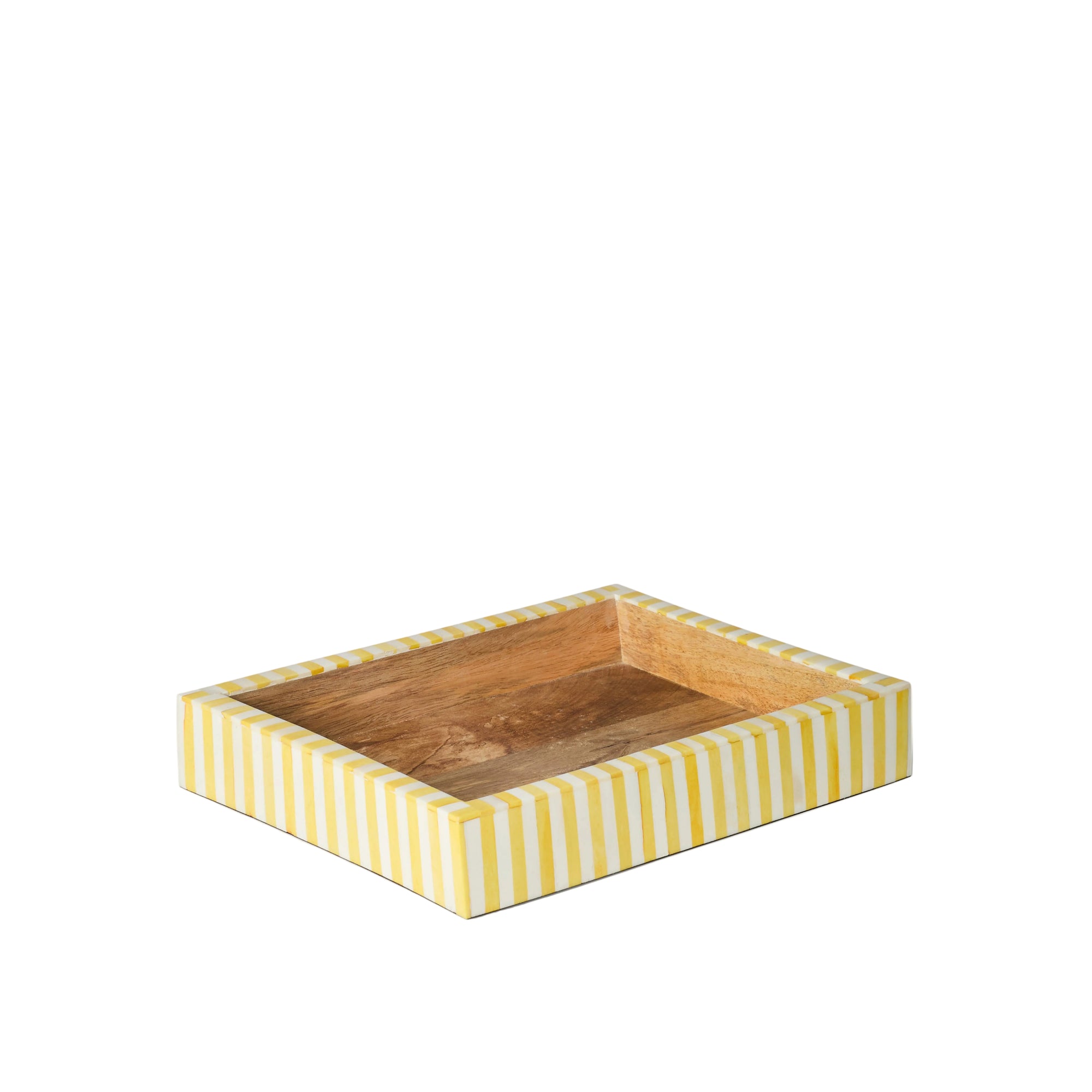 Rectangular Inlay Tray | Small | Yellow | Striped