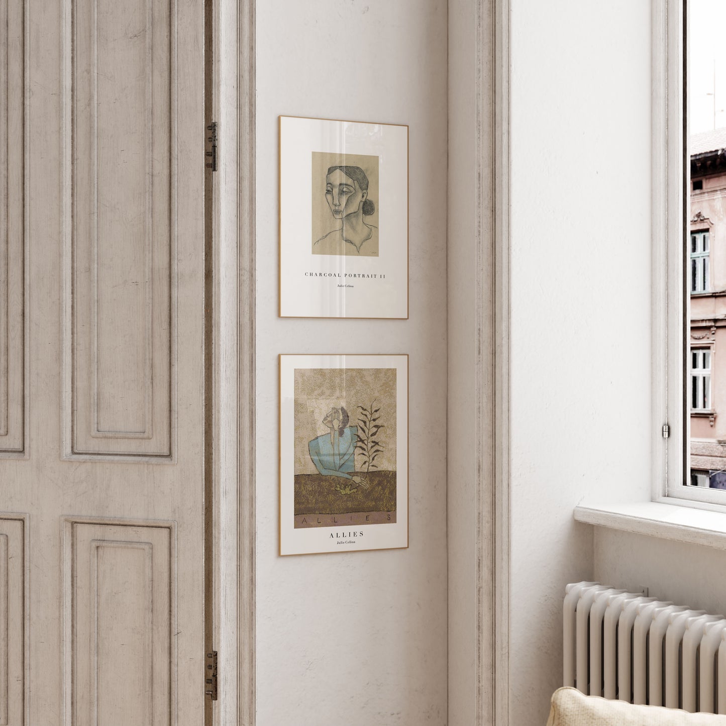 Charcoal Portrait II - Minimalistic Fine Art Print