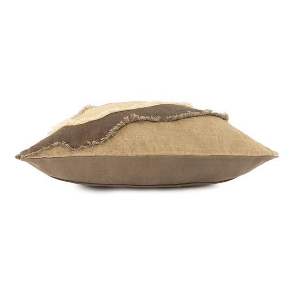 Green Botanical Linen Pillow Cover