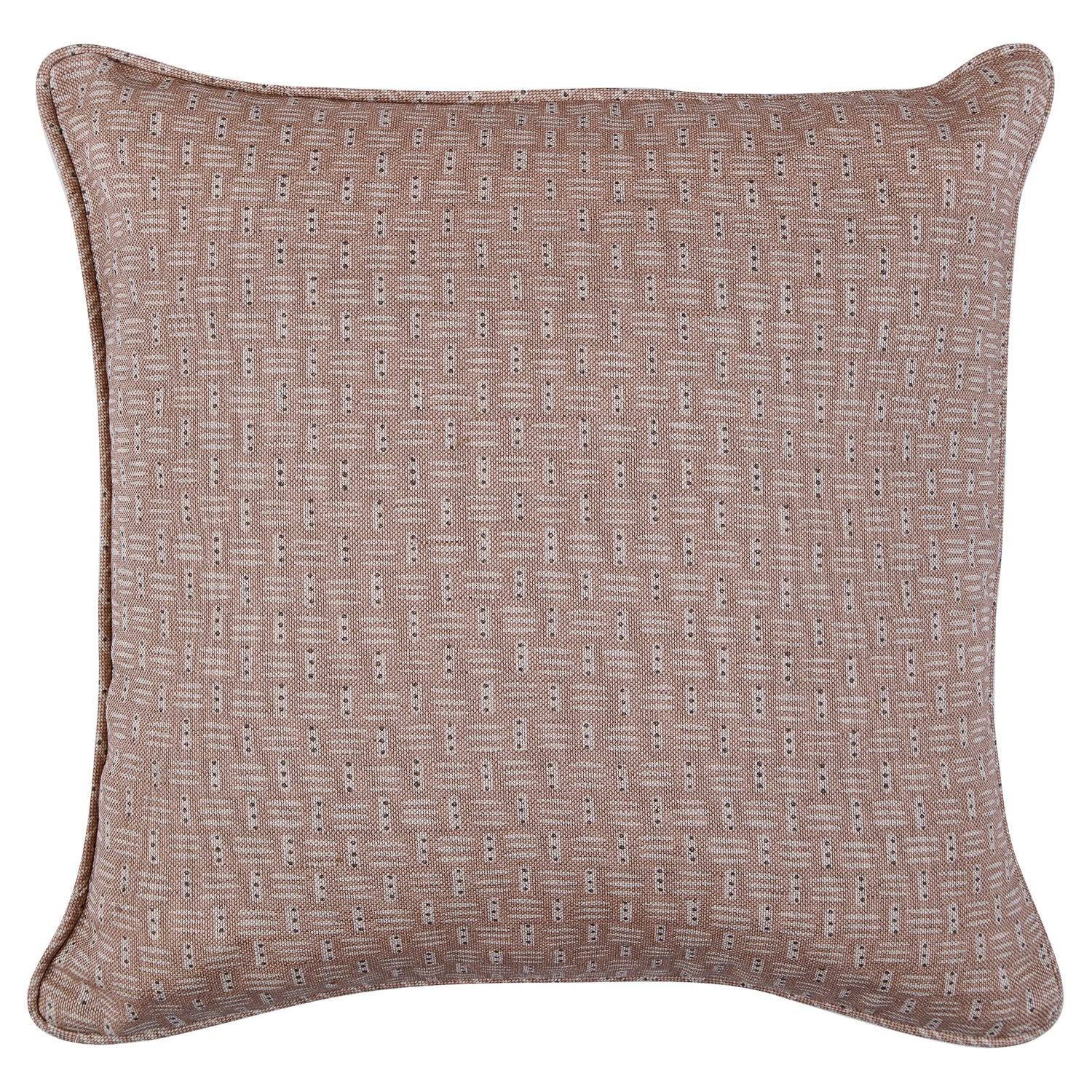 Small Piped Cushion in Basket Dawn Grey