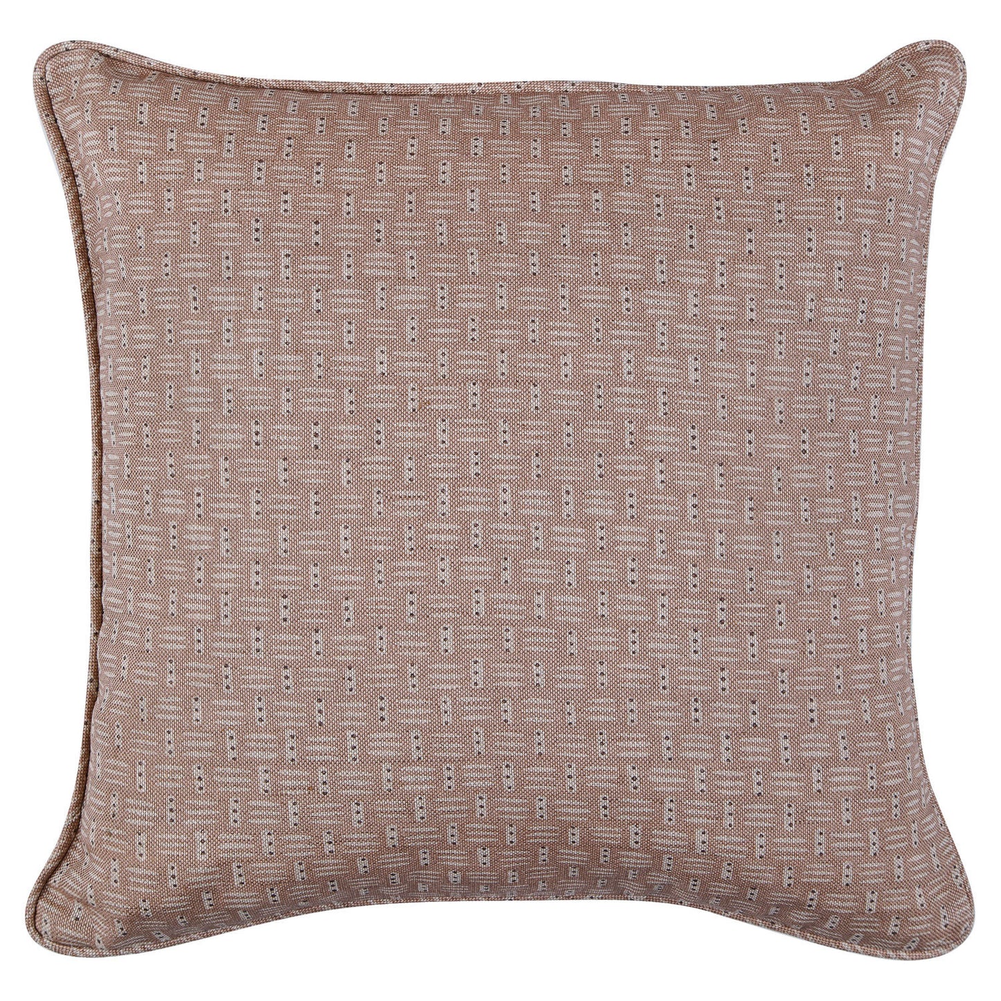 Small Piped Cushion in Basket Dawn Grey