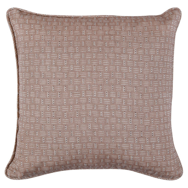 Small Piped Cushion in Basket Dawn Grey
