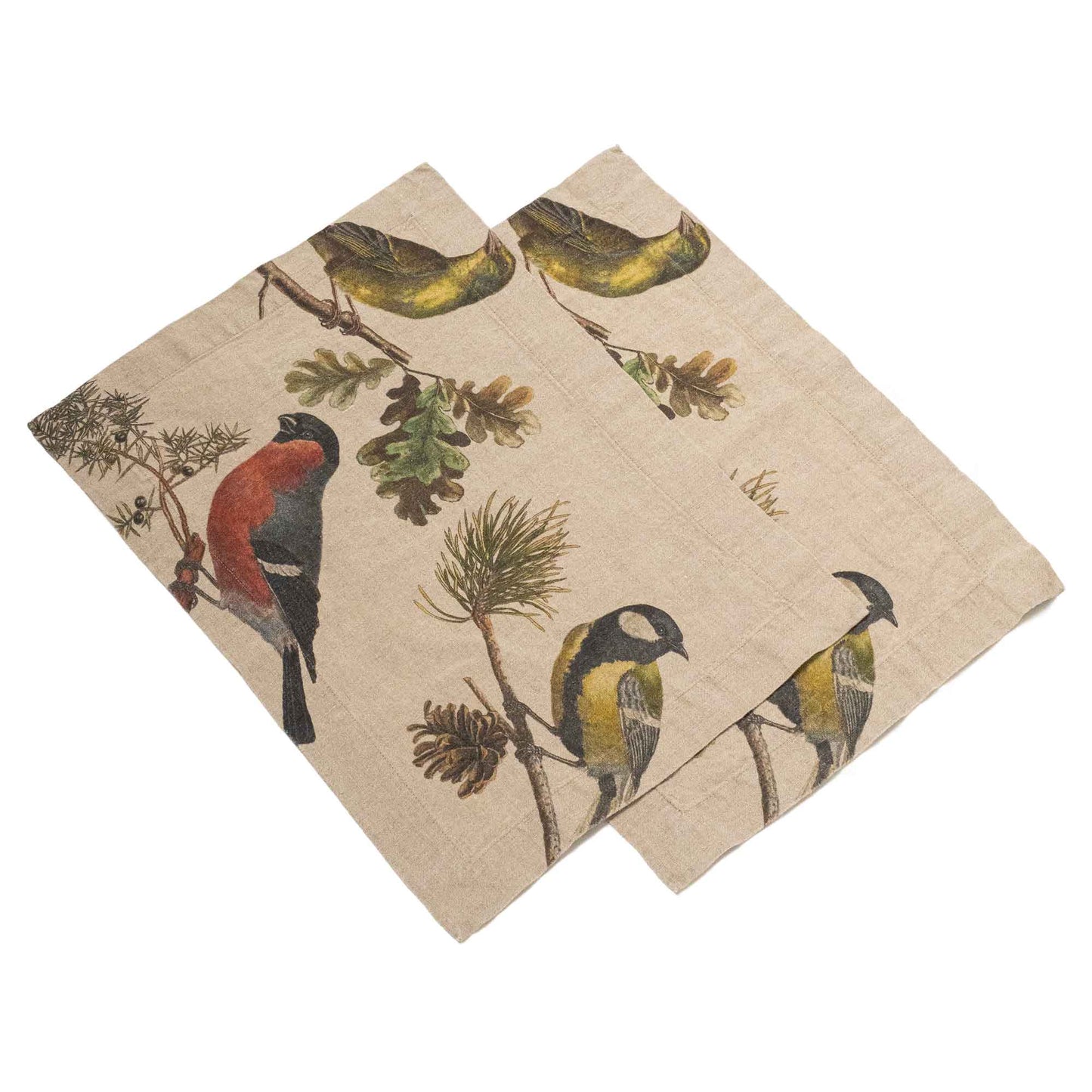 Linen Placemats SMALL BIRDS Set of 2