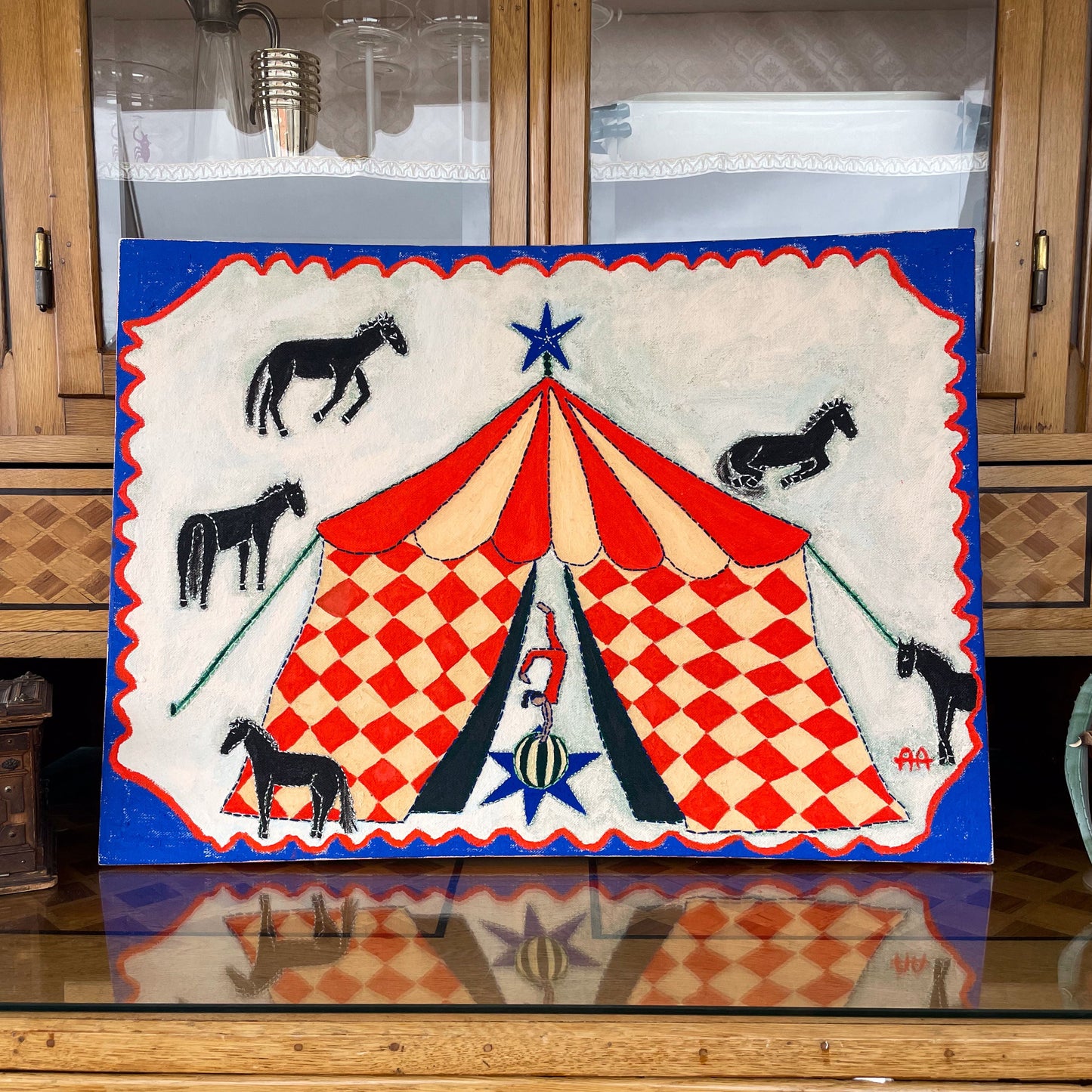 Horses at the Circus, Original Painting