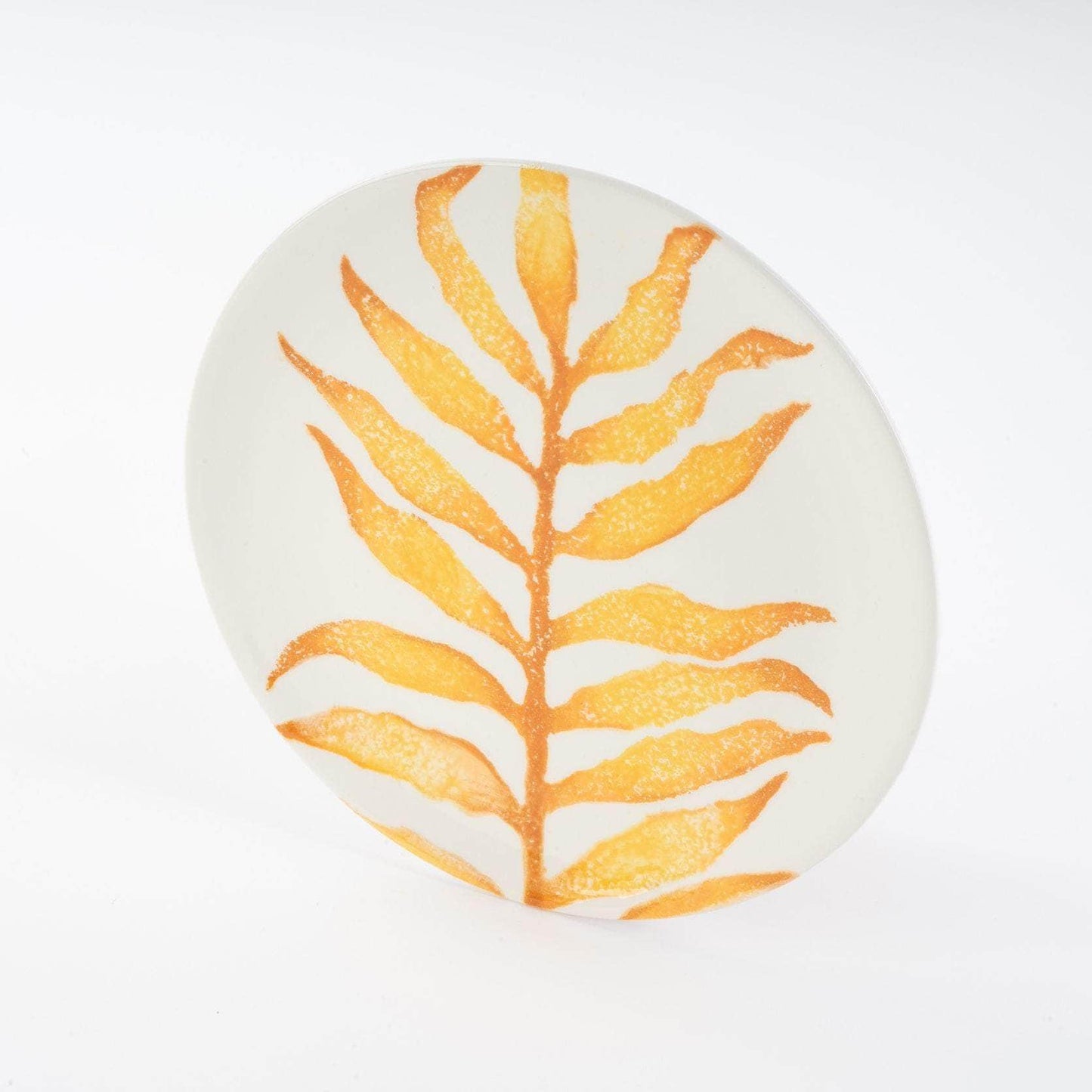 Hand-Painted Ceramic Plates - Leaves Collection