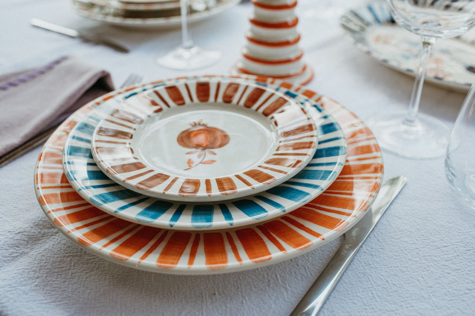 Orange Dessert Plate – The Portuguese Chitas