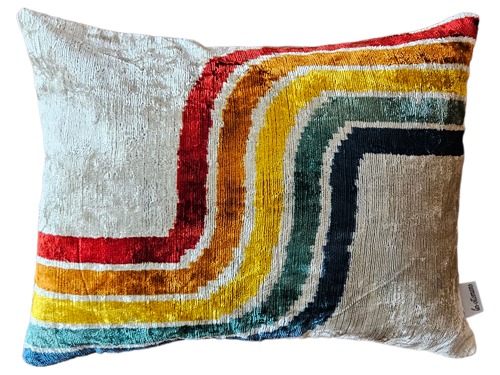 Silk Velvet Cushion - Double Side Rainbow