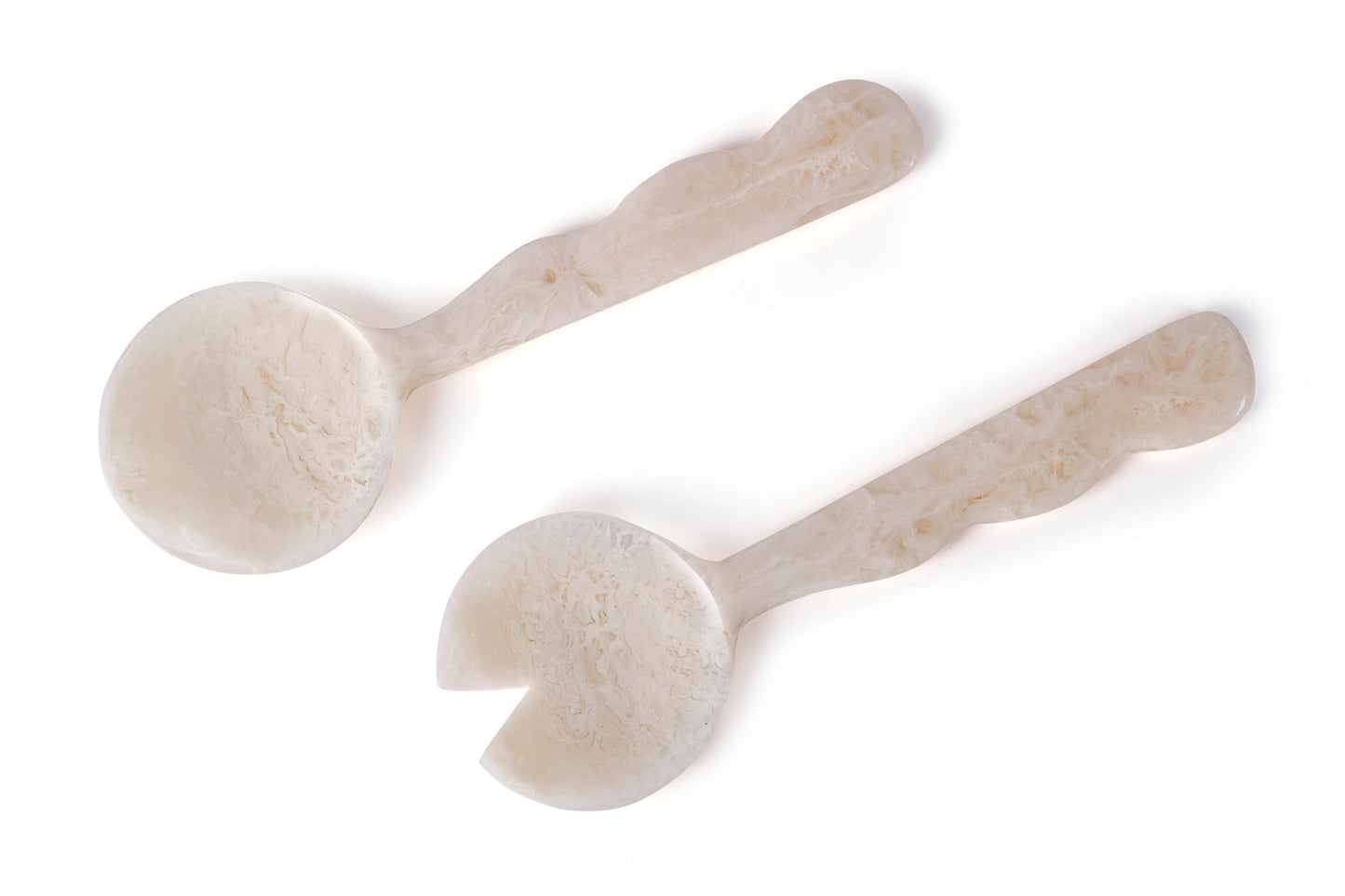 Resin Salad Server Vanilla (Set of 2)