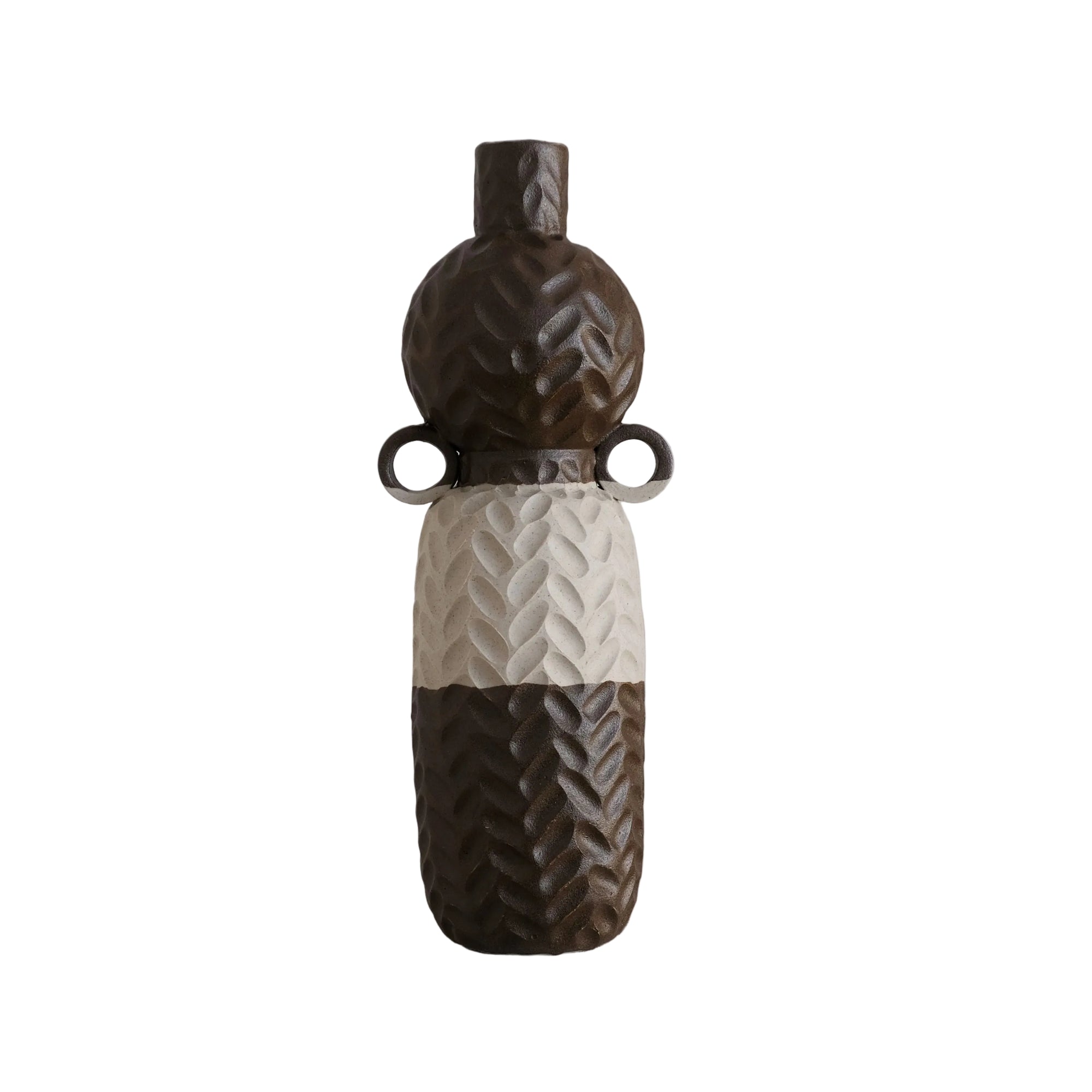 Alma-May - Carved Stoneware Vase - Magdalena Clay