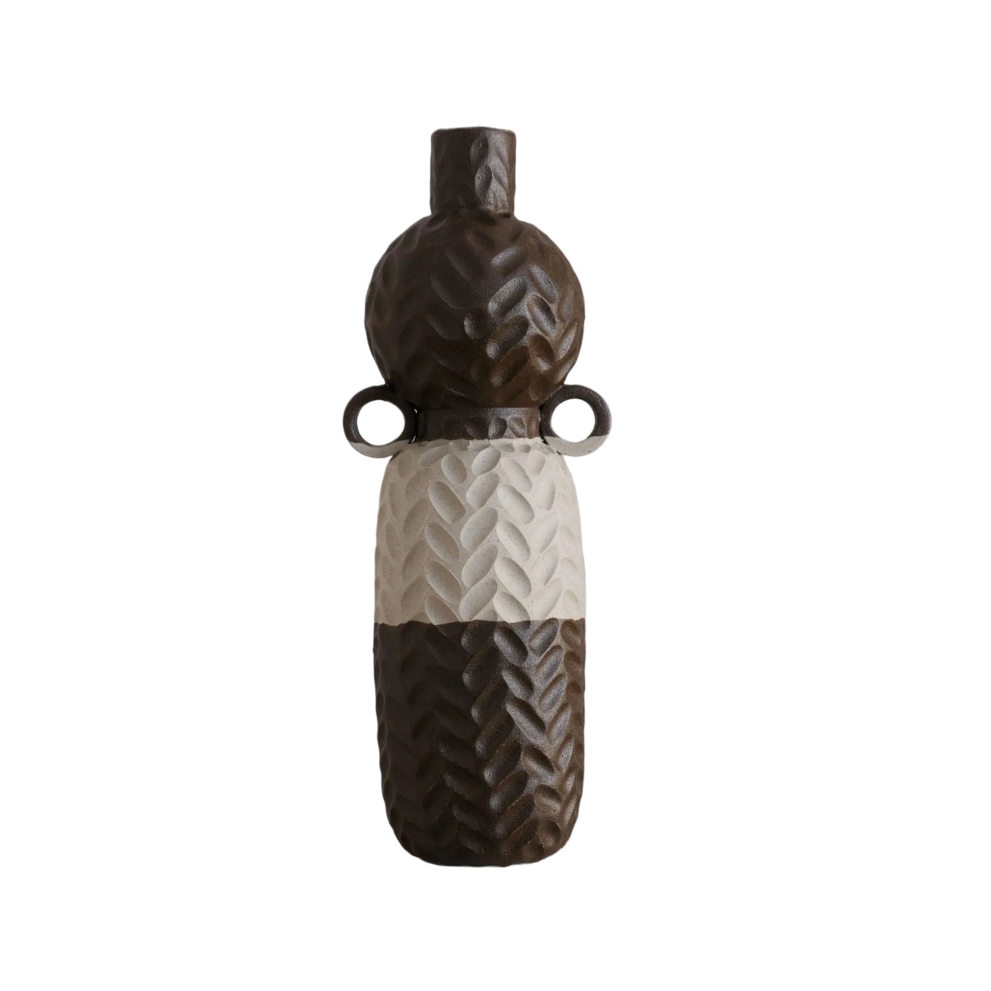 Alma-May - Carved Stoneware Vase - Magdalena Clay