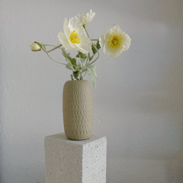 Murray - Ceramic Vase - Natural Carved