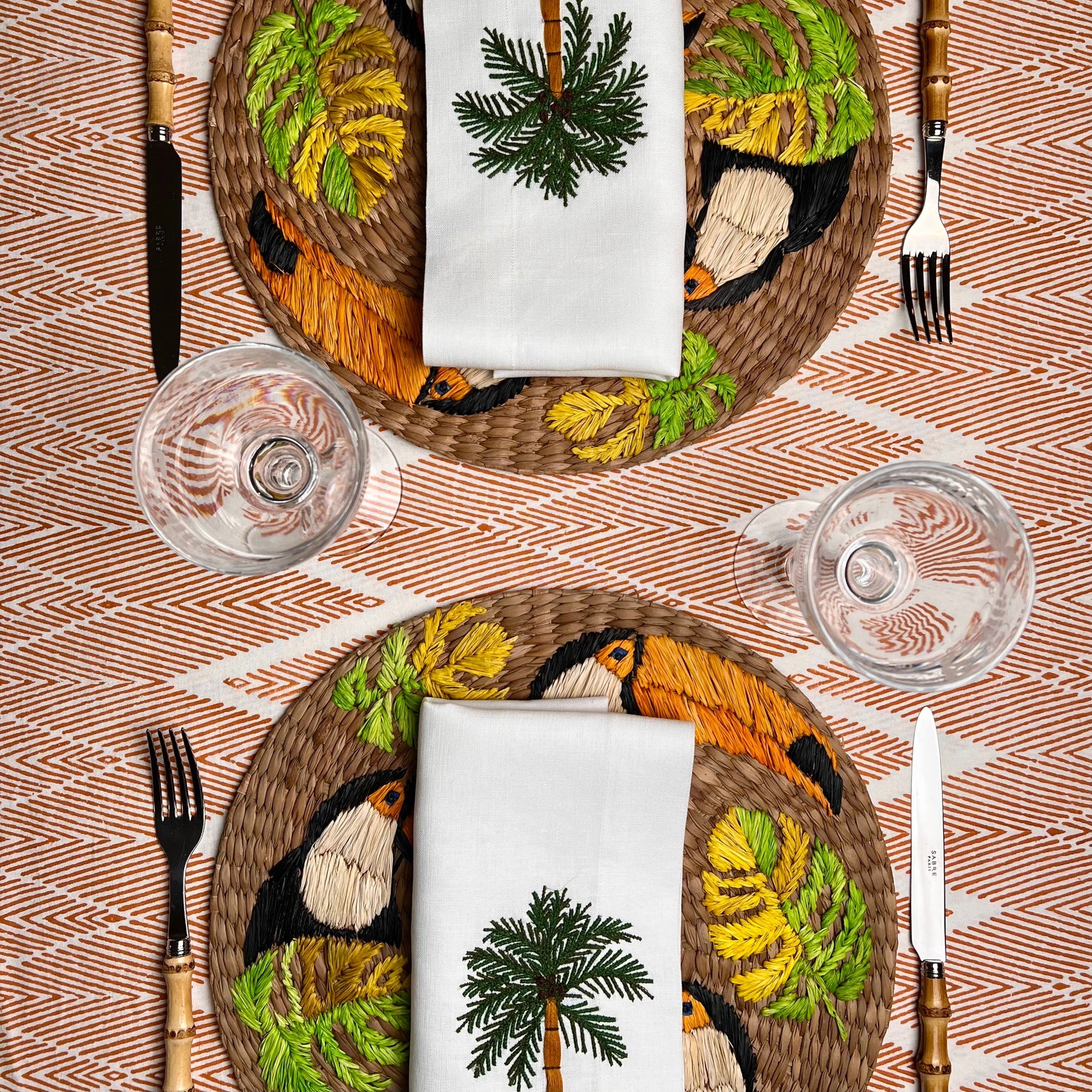 ’The Raffia Placemat’ - Toucan Birds (pair)