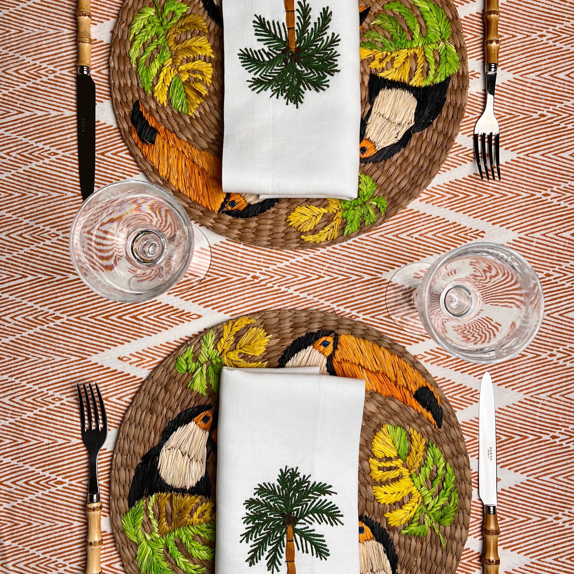 ’The Raffia Placemat’ - Toucan Birds (pair)