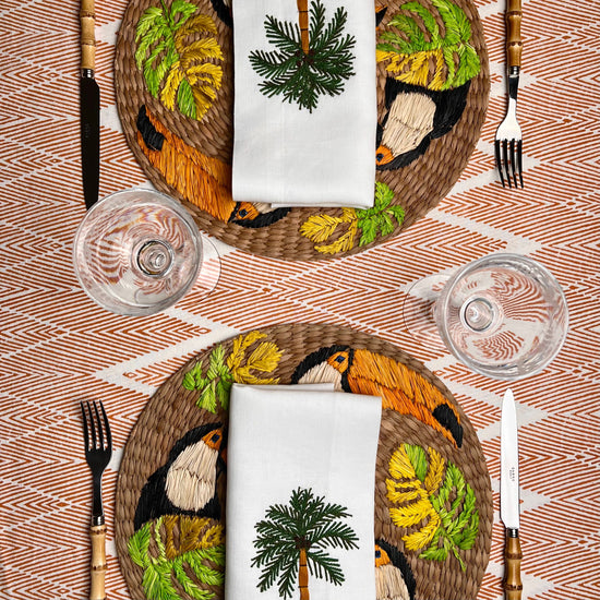 ’The Raffia Placemat’ - Toucan Birds (pair)