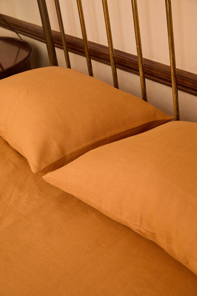 Hemp Pillow Cases Tangerine Orange