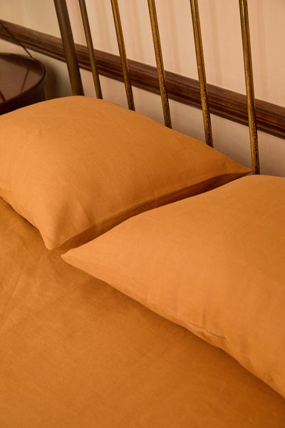Hemp Pillow Cases Tangerine Orange