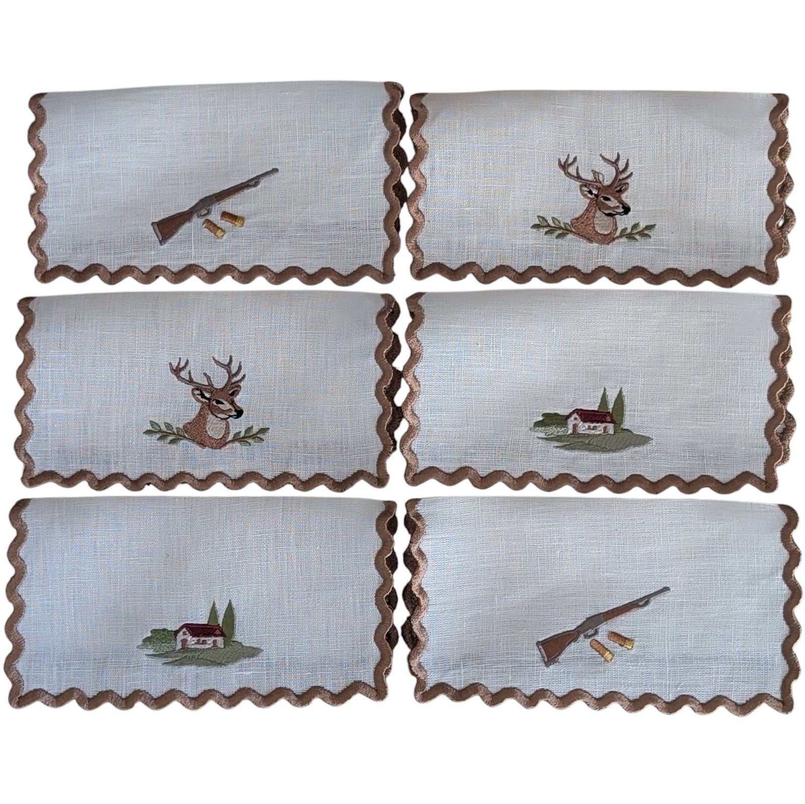 COUNTRY - Countrylife Embroidered Cocktail Napkins Set (set of 6)