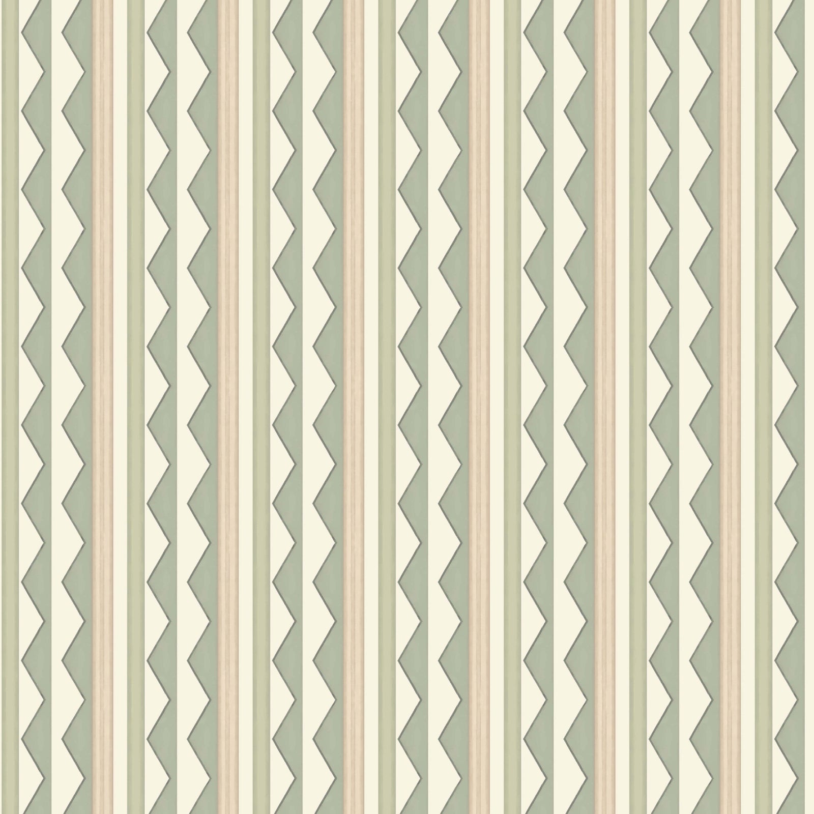 Bloomsbury Stripes Wallpaper - Soft Sage Green