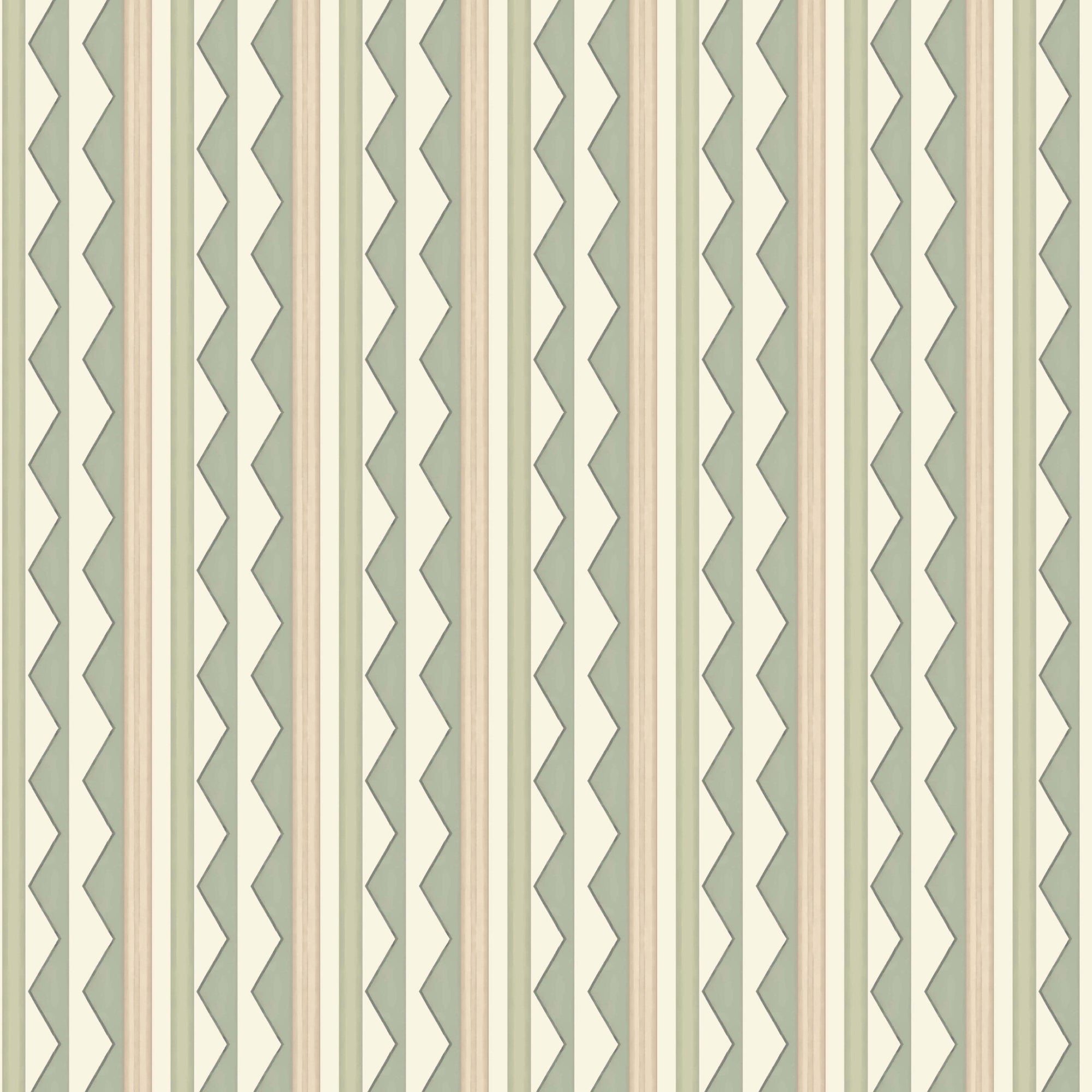 Bloomsbury Stripes Wallpaper - Soft Sage Green