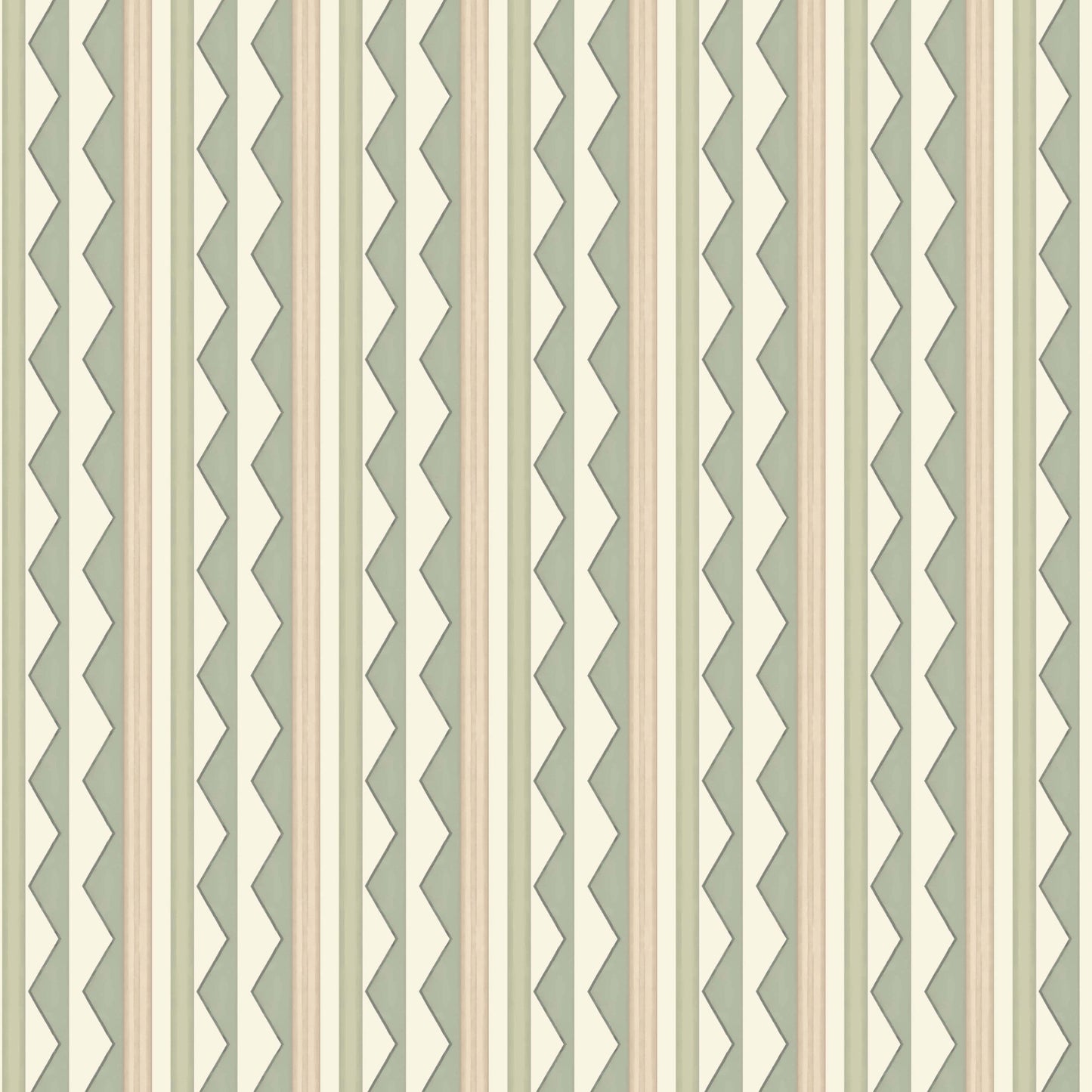 Bloomsbury Stripes Wallpaper - Soft Sage Green