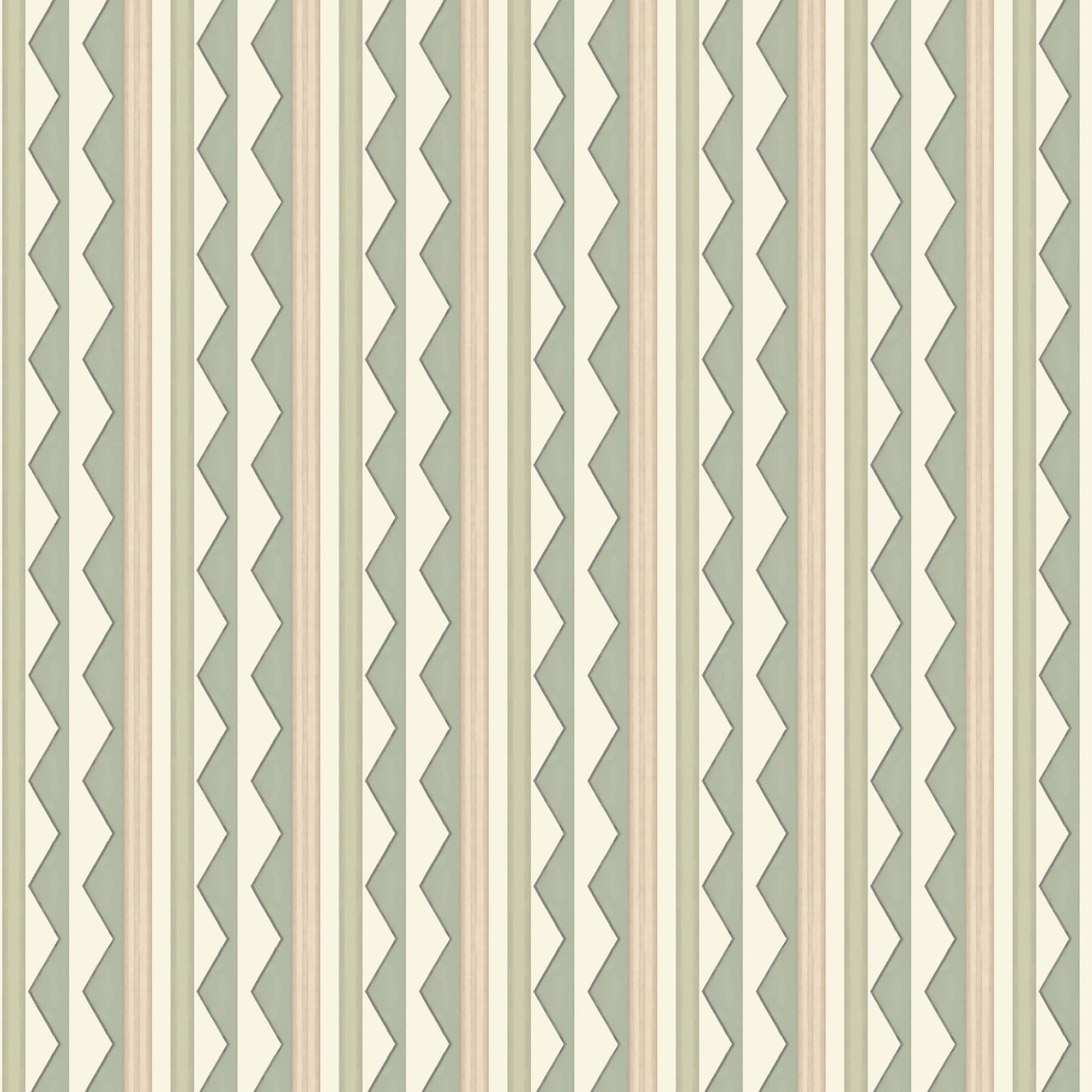 Bloomsbury Stripes Wallpaper - Soft Sage Green