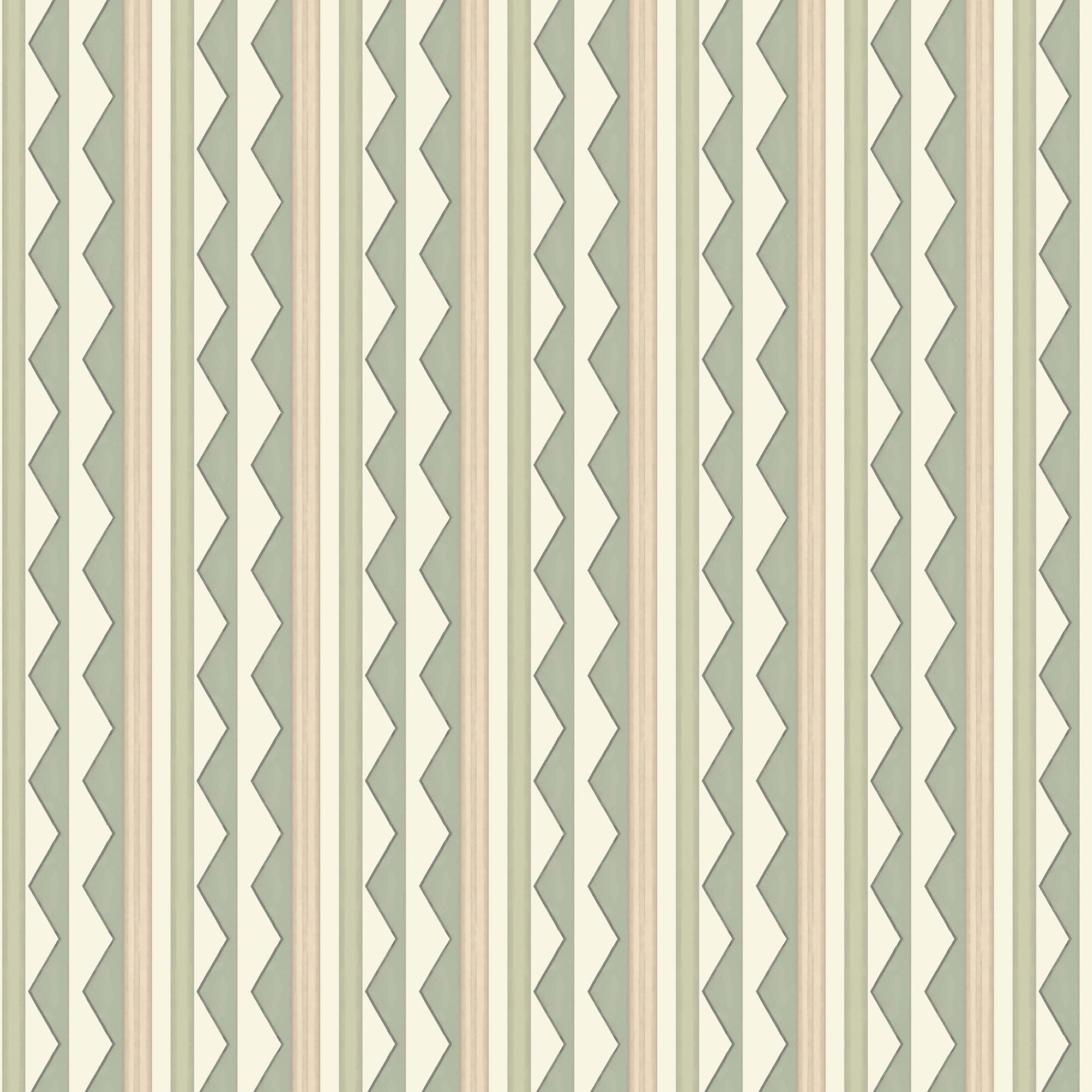 Bloomsbury Stripes Wallpaper - Soft Sage Green