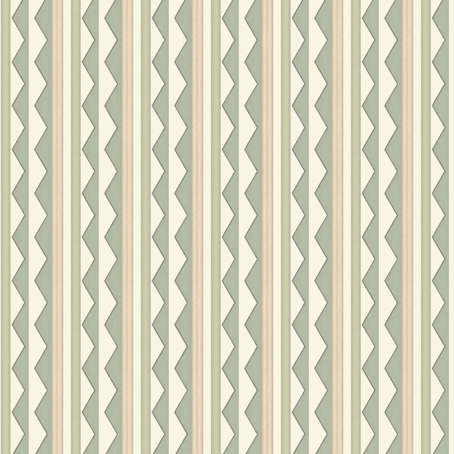 Bloomsbury Stripes Wallpaper - Soft Sage Green
