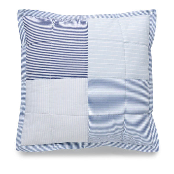 Blue Patchwork Pillow Cover