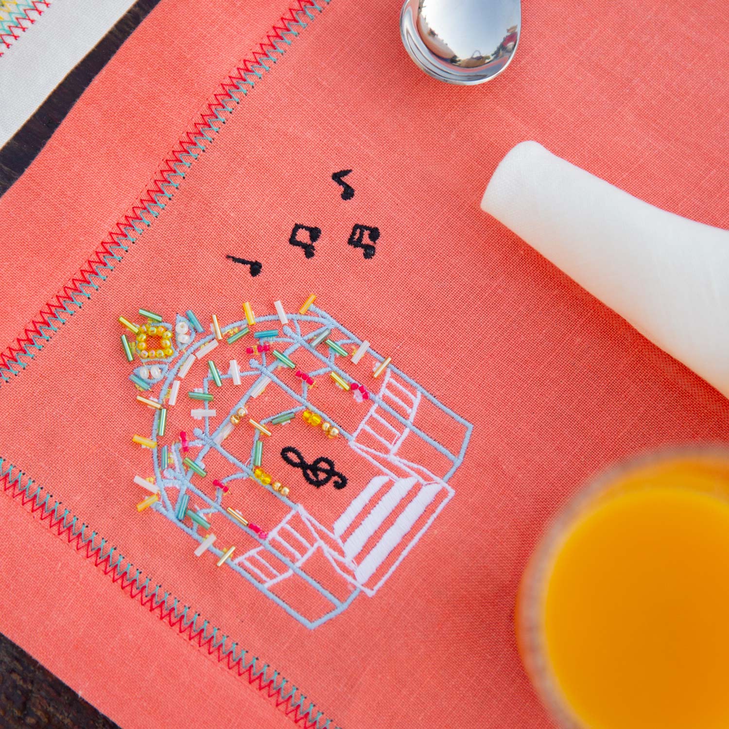 San Nicola Placemats - Coral - Set of 2