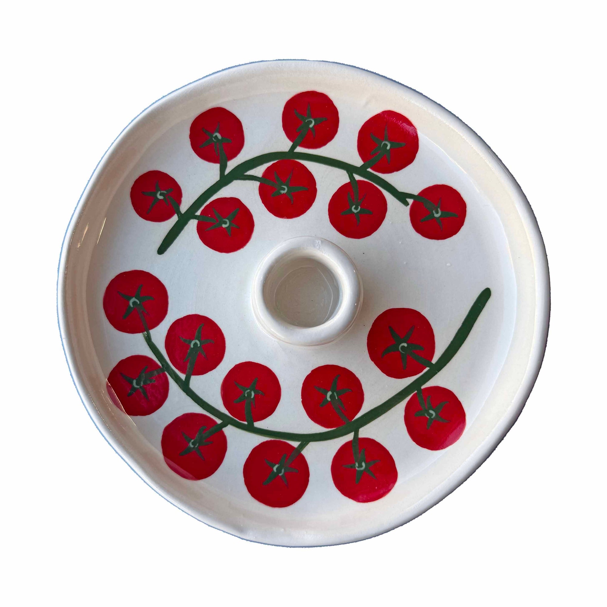 Cherry Tomato Ceramic Candle Stick Holder