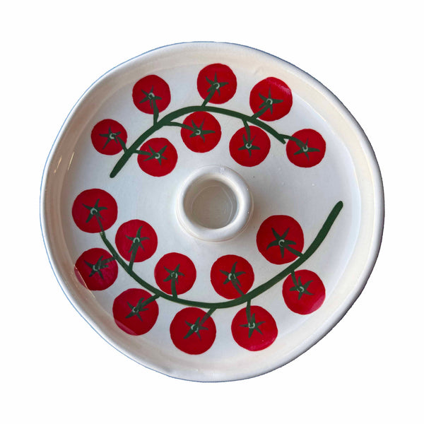 Cherry Tomato Ceramic Candle Stick Holder