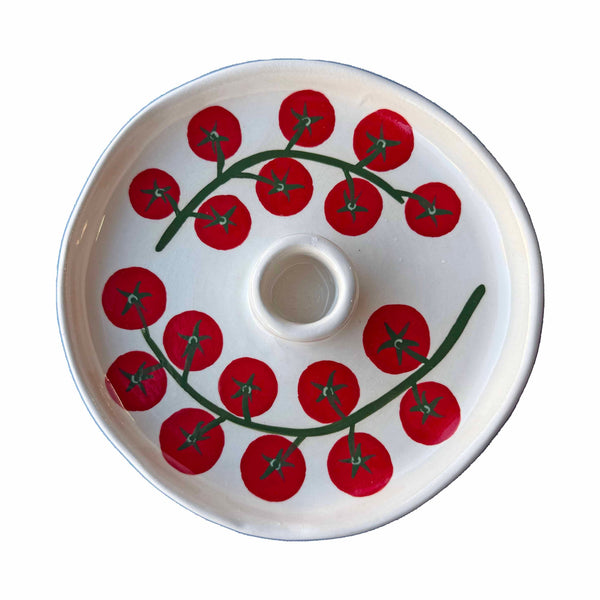 Cherry Tomato Ceramic Candle Stick Holder