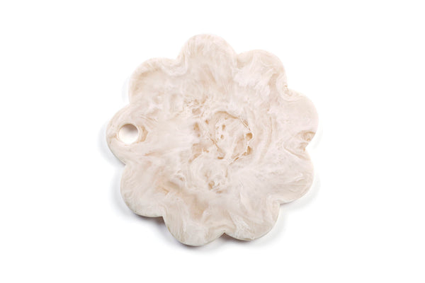 Scallop Resin Cheese Charcuterie Board, Vanilla