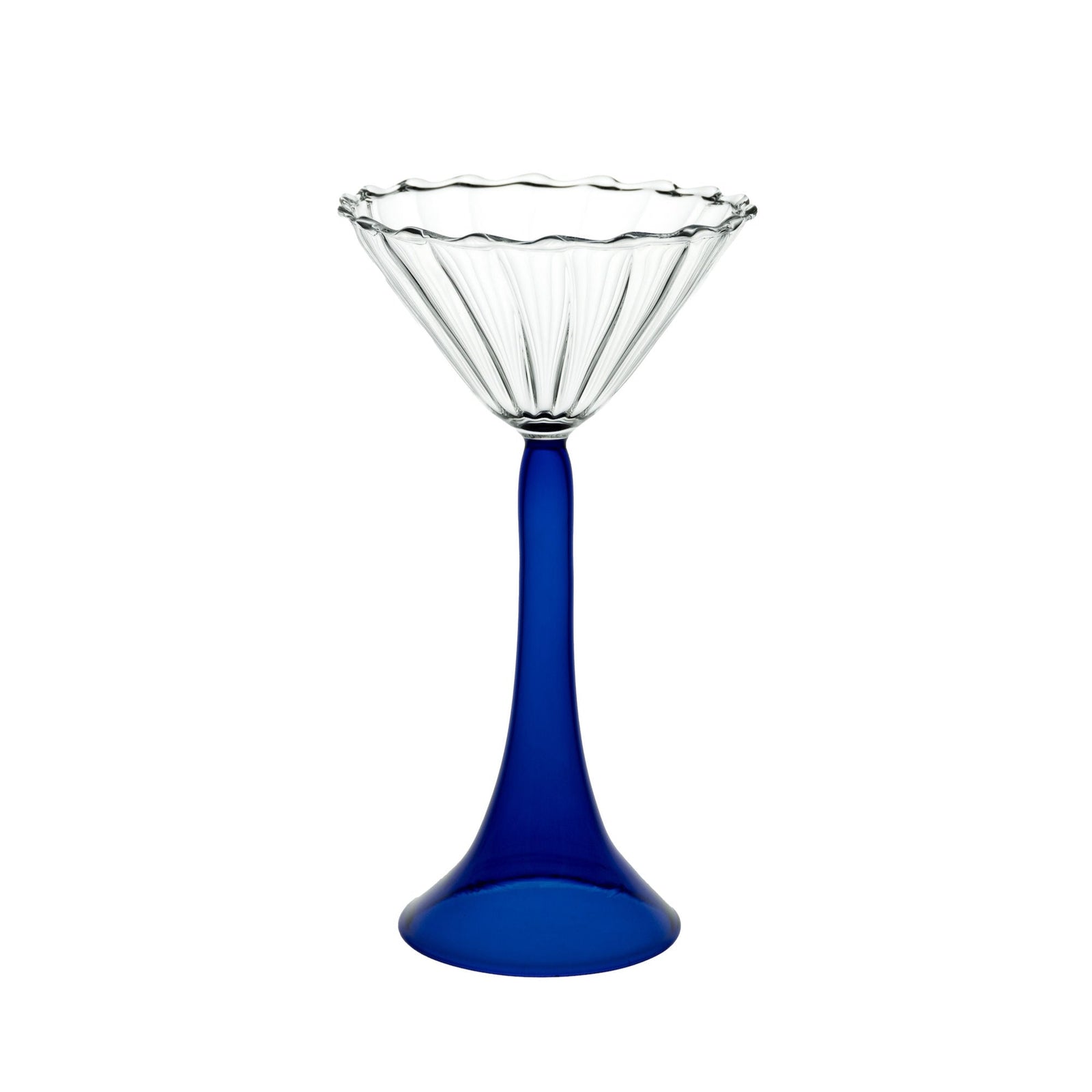 Campanula Cocktail Glass Blue