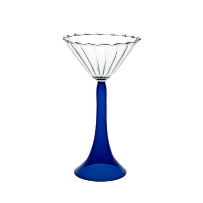 Campanula Cocktail Glass Blue