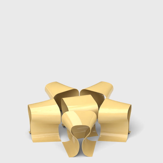Gift Bow Stools and Side Table Yellow