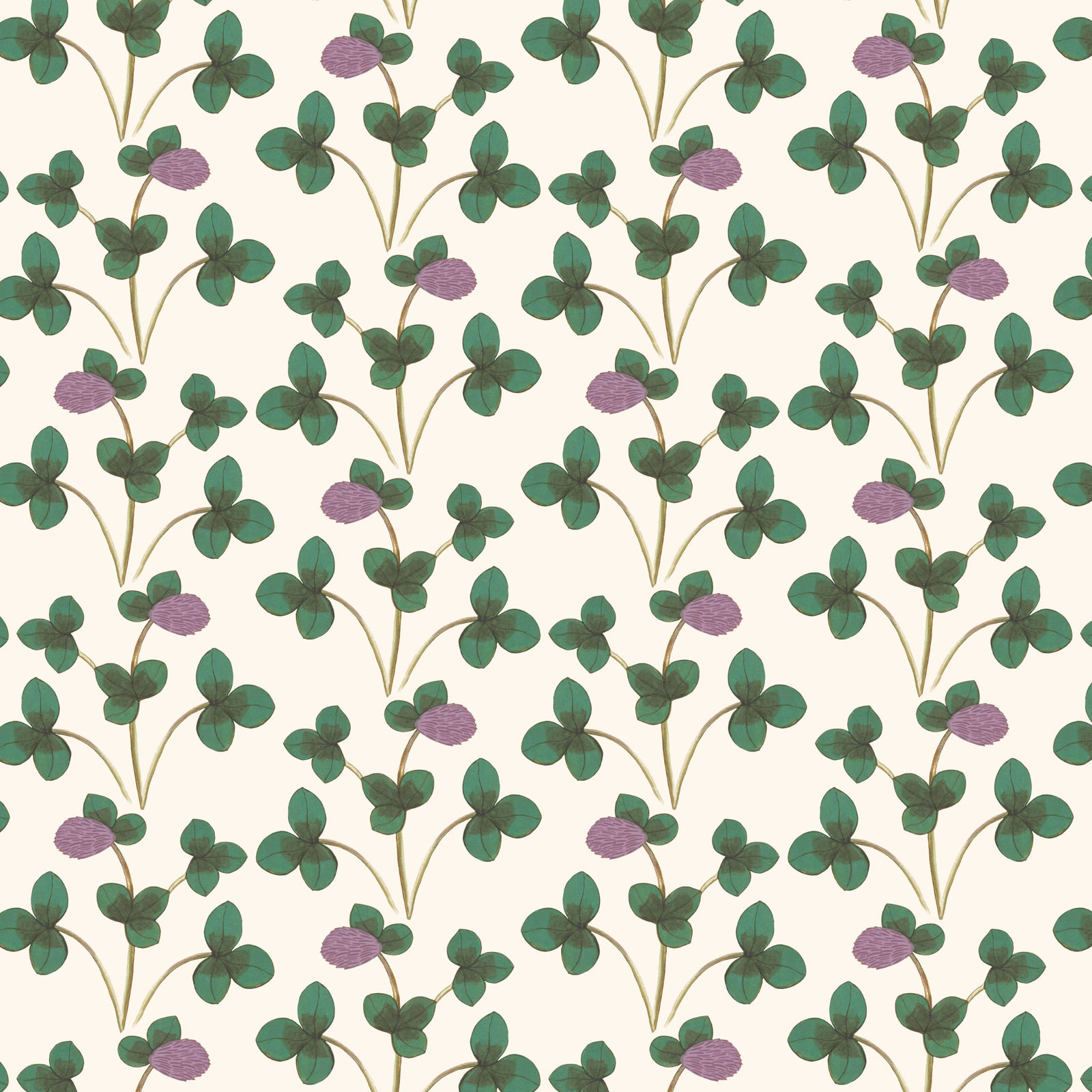 Chintz Constance Wallpaper - Green and Lilac