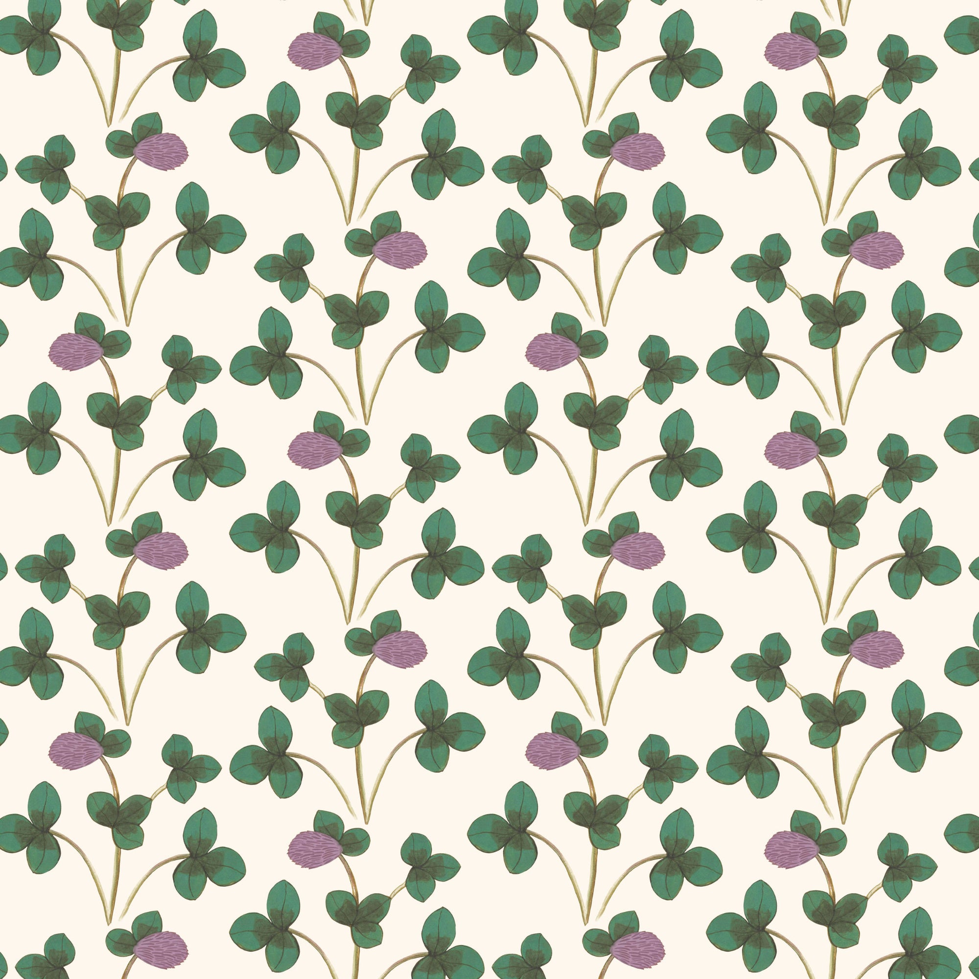 Chintz Constance Wallpaper - Green and Lilac