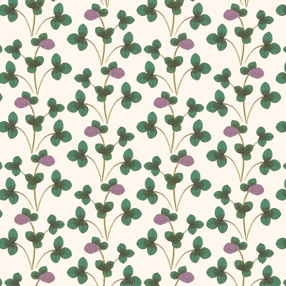 Chintz Constance Wallpaper - Green and Lilac