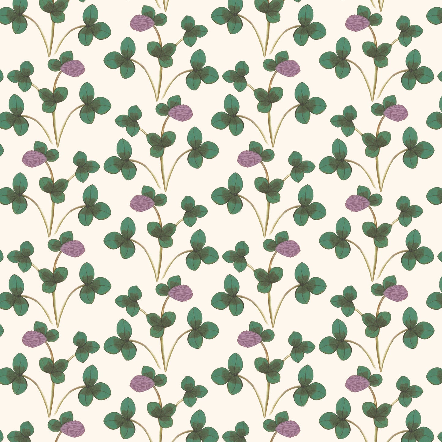 Chintz Constance Wallpaper - Green and Lilac