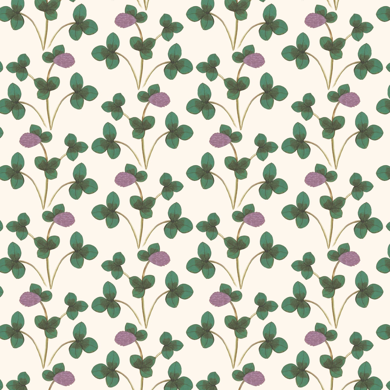 Chintz Constance Wallpaper - Green and Lilac
