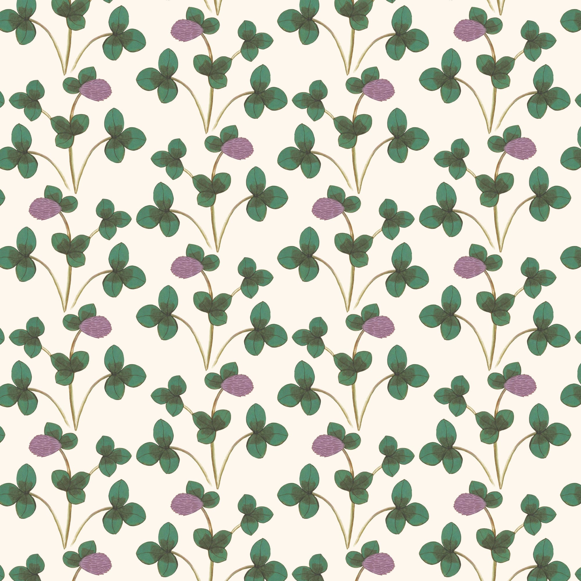 Chintz Constance Wallpaper - Green and Lilac